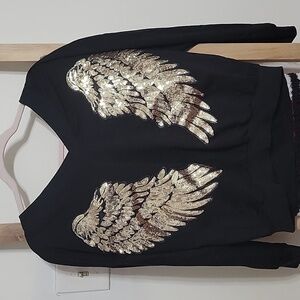 SHEIN Black V-Neck Sweater Classic Pullover